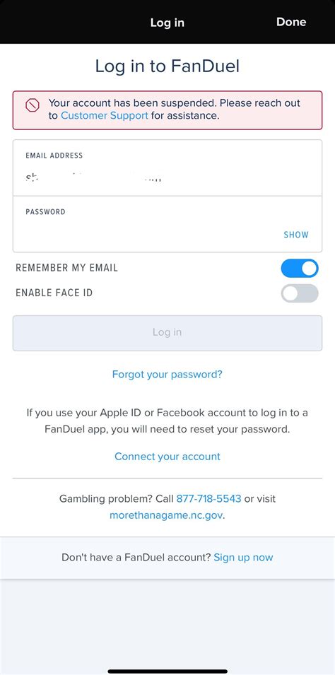 fanduel account suspended|my account fanduel.
